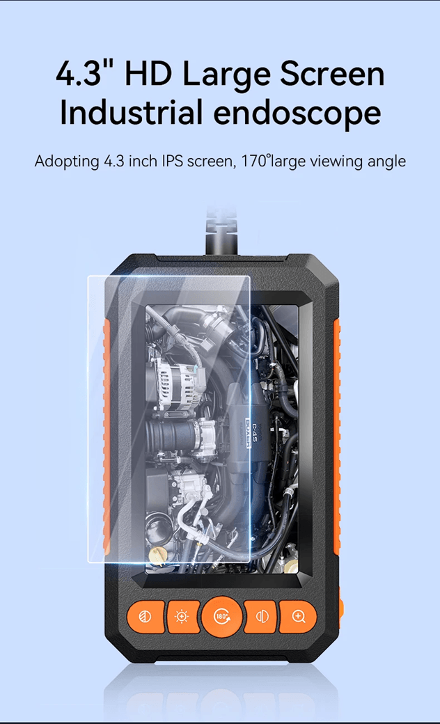 KERUI Industrial Endoscope Camera Dual Lens HD 1080P Waterproof Inspection Borescope With LED 3