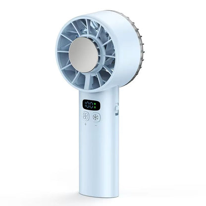 Ice Compress Portable Mini Fan  USB Rechargeable Handheld Cooling Fan With LED Display For Travel C 5
