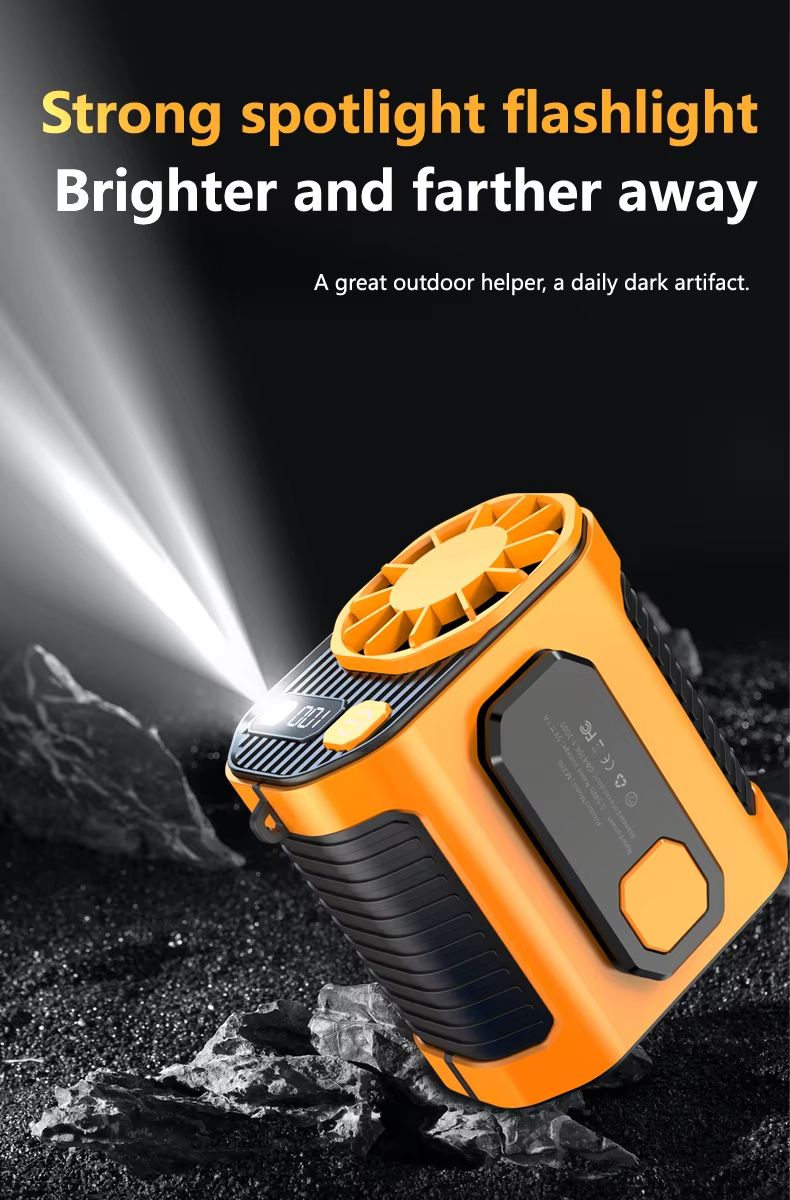 WaistMounted Cooling Fan  Portable Rechargeable Fan For Outdoor Work HighTemperature Jobs  Welding  2