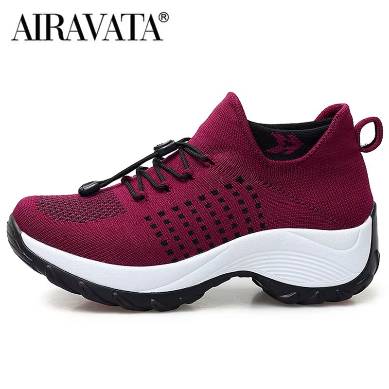 Women's Breathable Walking Sneakers – Lightweight Fly Weave Casual Shoes, Non-Slip Sole, Sizes 35–45