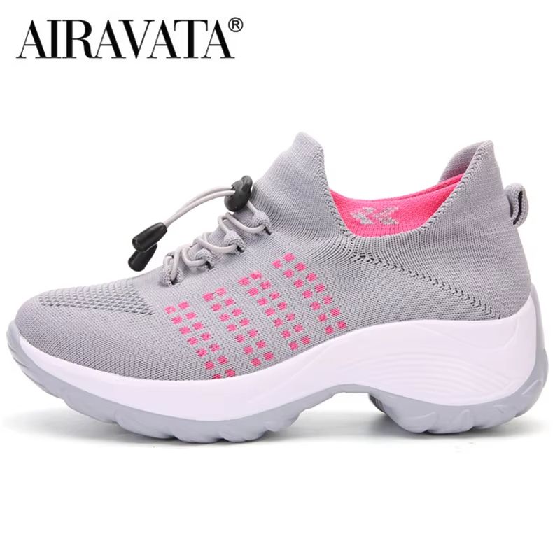 Womens Breathable Walking Sneakers  Lightweight Fly Weave Casual Shoes NonSlip Sole Sizes 3545 9