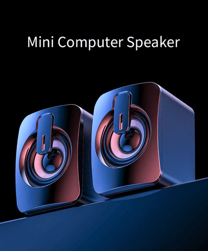USB Computer Speakers with HIFI Stereo Sound and LED Light for Desktop