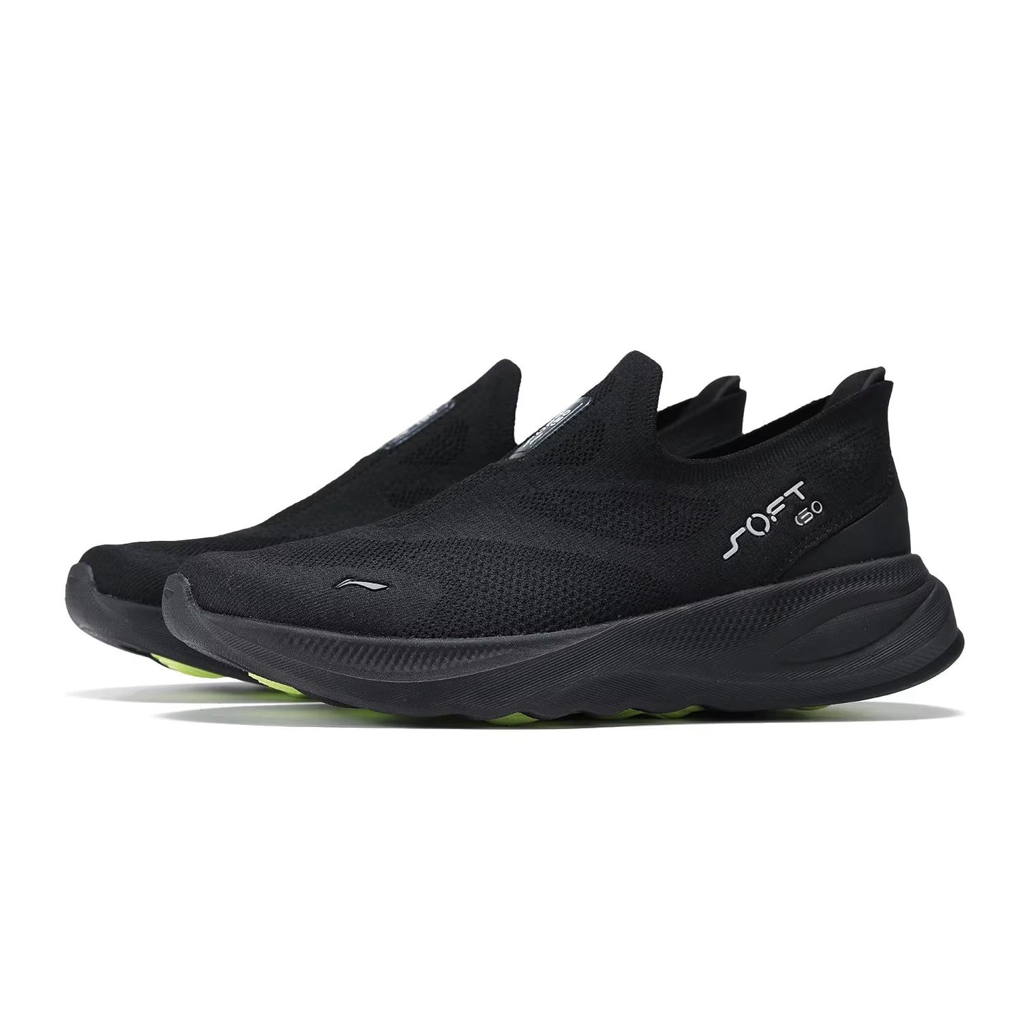 LiNing SOFT GO 2 Knit SlipOn Walking Shoes  Lightweight Cushion Sneakers For Men 4