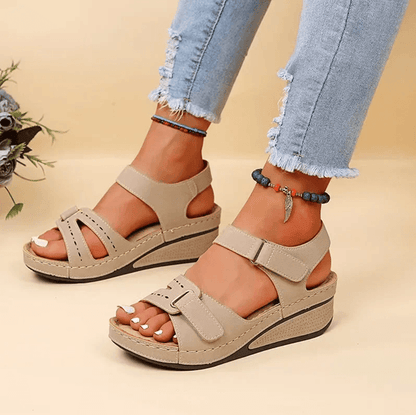 Womens Soft Slip On Sandals Comfortable Open Toe Walking Shoes 1