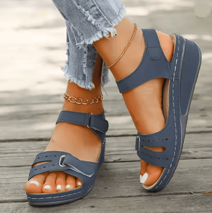 Womens Soft Slip On Sandals Comfortable Open Toe Walking Shoes 2