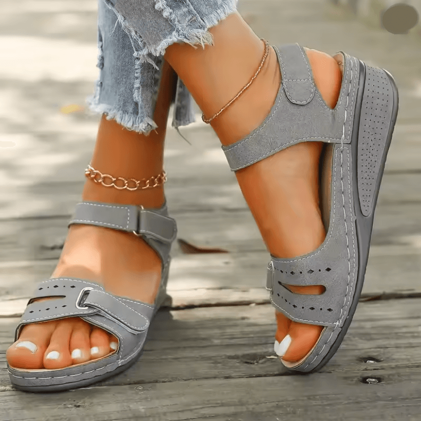 Womens Soft Slip On Sandals Comfortable Open Toe Walking Shoes 3