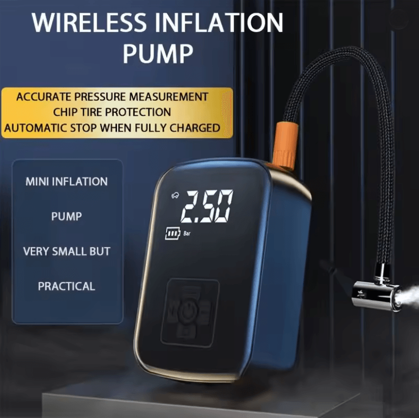 Wireless Portable Air Compressor Electric Tire Inflator for Car Motorcycle and Sports