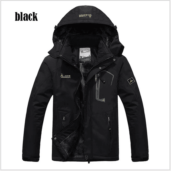 Mens Winter Parka Jacket Thick Warm Windproof Hooded Coat with Fur Lining