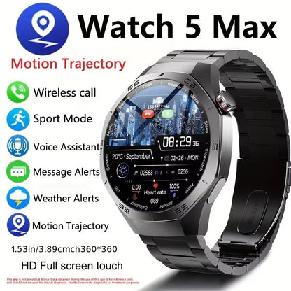 2025 Smart Watch for Android & iOS – AMOLED Screen, GPS Tracking, Heart Rate Monitor, Bluetooth Calling & Waterproof Fit