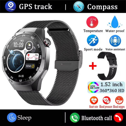 2025 Smart Watch For Android  IOS  AMOLED Screen GPS Tracking Heart Rate Monitor Bluetooth Calling  10