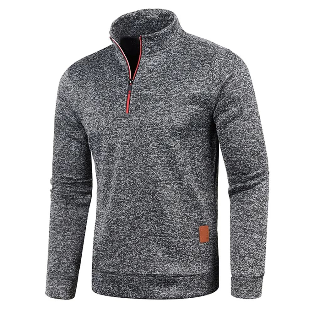 Mens HalfZip Sweatshirt  Thicker Pullover Hoodie With Turtleneck Design For Spring  Autumn Outdoor  10