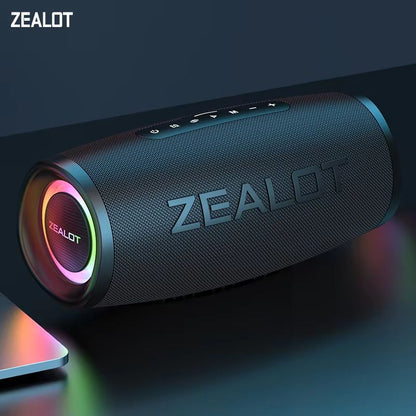 ZEALOT-S56 Bluetooth Speaker – 40W Powerful Bass, IPX6 Waterproof Outdoor & Camping Speaker