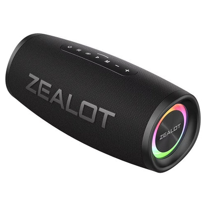ZEALOTS56 Bluetooth Speaker  40W Powerful Bass IPX6 Waterproof Outdoor  Camping Speaker 6