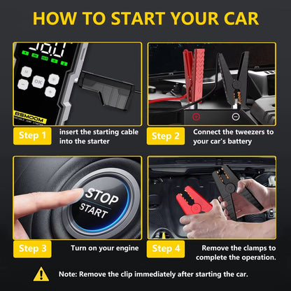 150PSI Car Air Pump  7000A Jump Starter  Portable Car Battery Booster And Power Bank 4