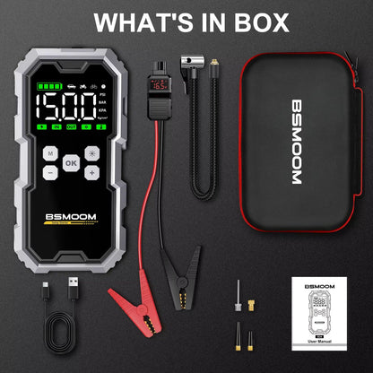 150PSI Car Air Pump  7000A Jump Starter  Portable Car Battery Booster And Power Bank 7