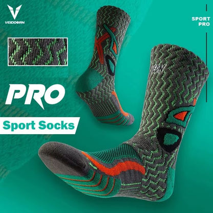 Towel Bottom High-Cut Sport Socks – Breathable Non-Slip Basketball Socks for Men