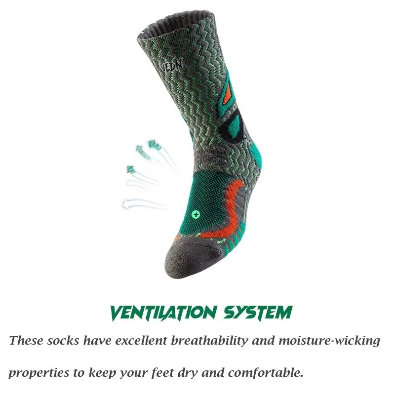 Towel Bottom HighCut Sport Socks  Breathable NonSlip Basketball Socks For Men 2
