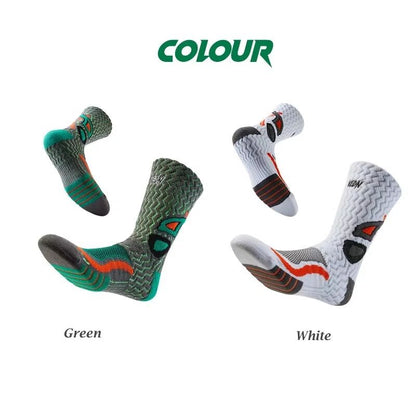 Towel Bottom HighCut Sport Socks  Breathable NonSlip Basketball Socks For Men 3