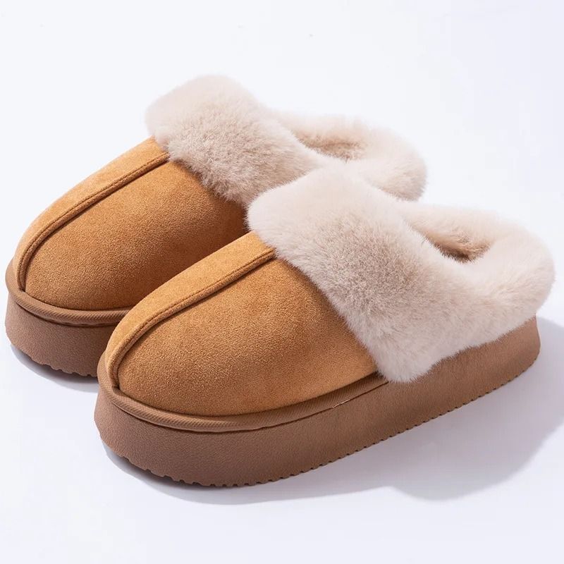 Womens Ankle Snow Boots Warm Indoor Outdoor Non Slip Slippers 5