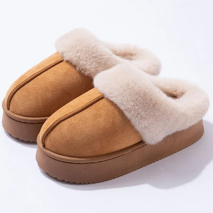 Womens Ankle Snow Boots Warm Indoor Outdoor Non Slip Slippers 5