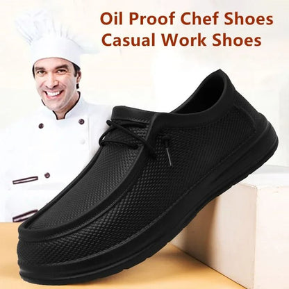 Mens Kitchen Working Shoes Non Slip Waterproof Casual Chef Work Outdoor Water Shoes Plus Size