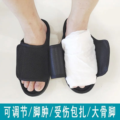 Womens Mens Diabetic Orthopedic Slippers Adjustable Open Toe Indoor Outdoor 4