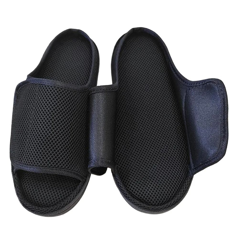 Womens Mens Diabetic Orthopedic Slippers Adjustable Open Toe Indoor Outdoor 6