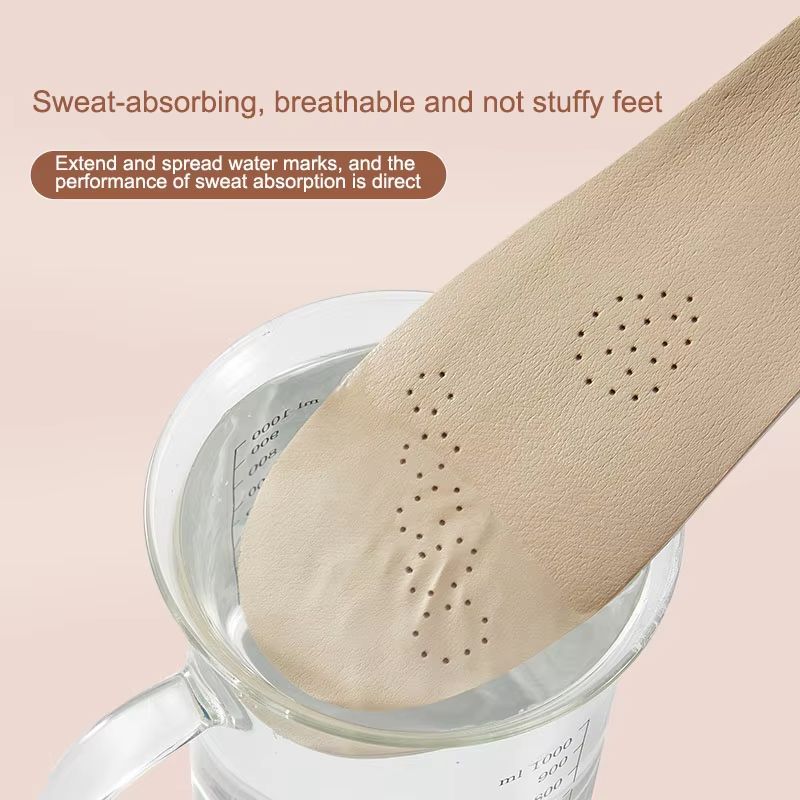 Premium Leather Arch Support Insoles  Shock Absorbing Cowhide Inserts For Plantar Fasciitis Relief 3
