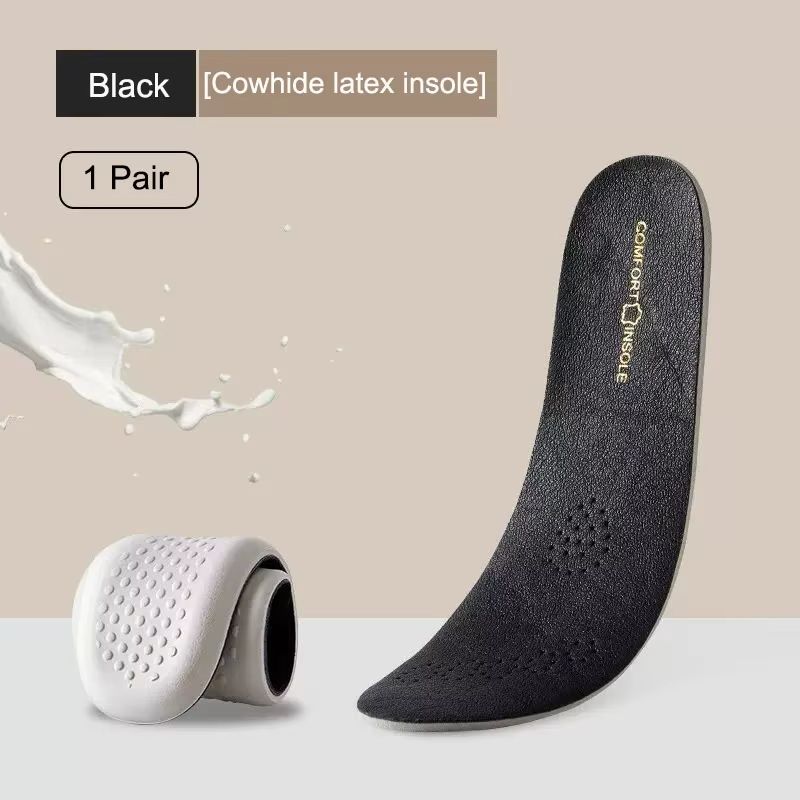 Premium Leather Arch Support Insoles  Shock Absorbing Cowhide Inserts For Plantar Fasciitis Relief 6