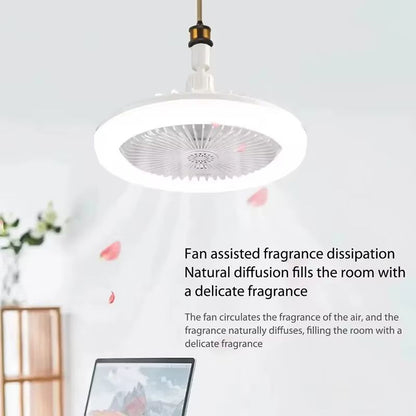 2in1 Ceiling Fan With LED Light  Dimmable E27 Base Lamp With 3 Speed Settings For Bedroom Living Ro 1