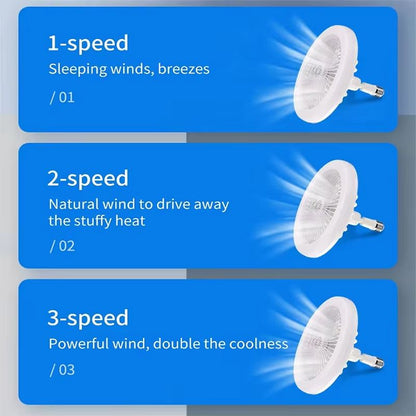 2in1 Ceiling Fan With LED Light  Dimmable E27 Base Lamp With 3 Speed Settings For Bedroom Living Ro 3