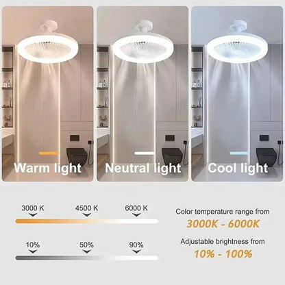 2in1 Ceiling Fan With LED Light  Dimmable E27 Base Lamp With 3 Speed Settings For Bedroom Living Ro 4