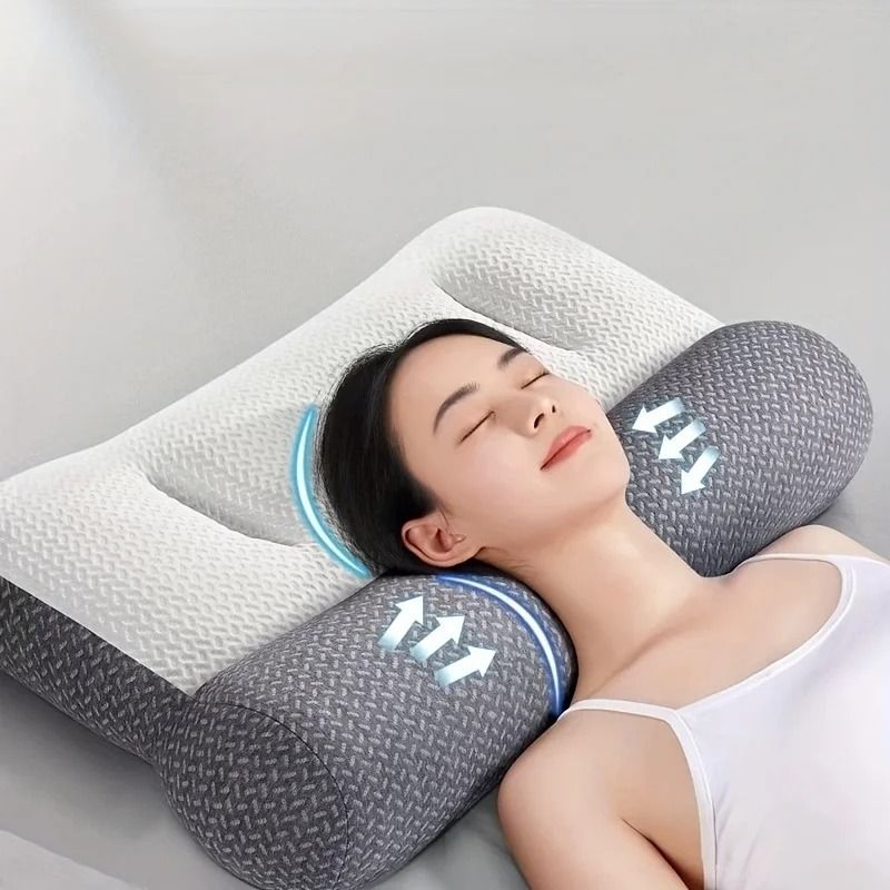 Breathable Knitted Neck Support Pillow Suitable for All Seasons Soft Sleep Traction Pillow