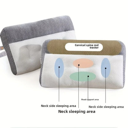 Breathable Knitted Neck Support Pillow Suitable For All Seasons Soft Sleep Traction Pillow 2