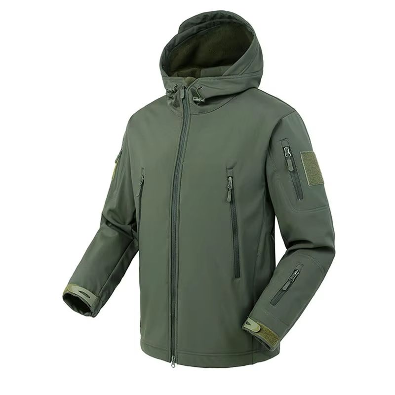 Mens Tactical Soft Shell Jacket  Military Waterproof Windproof Combat Hooded Coat 1