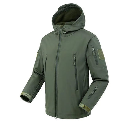 Mens Tactical Soft Shell Jacket  Military Waterproof Windproof Combat Hooded Coat 1