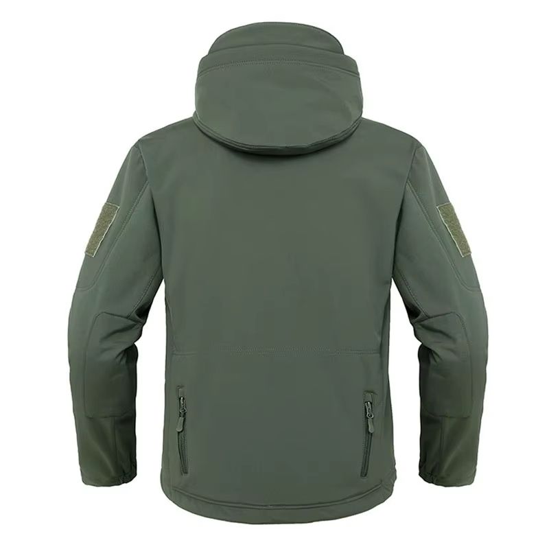 Mens Tactical Soft Shell Jacket  Military Waterproof Windproof Combat Hooded Coat 2