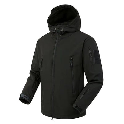Mens Tactical Soft Shell Jacket  Military Waterproof Windproof Combat Hooded Coat 3