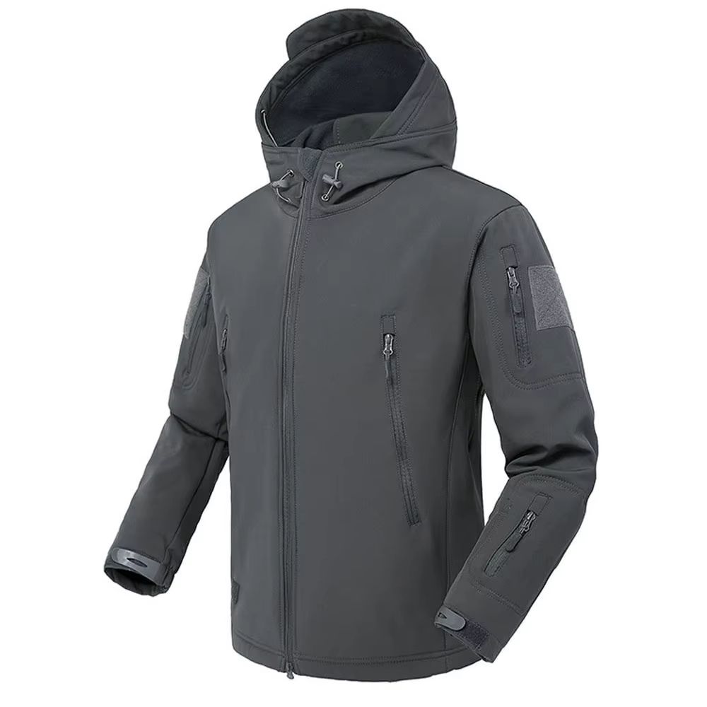 Mens Tactical Soft Shell Jacket  Military Waterproof Windproof Combat Hooded Coat 4