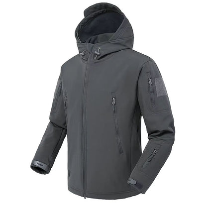 Mens Tactical Soft Shell Jacket  Military Waterproof Windproof Combat Hooded Coat 4