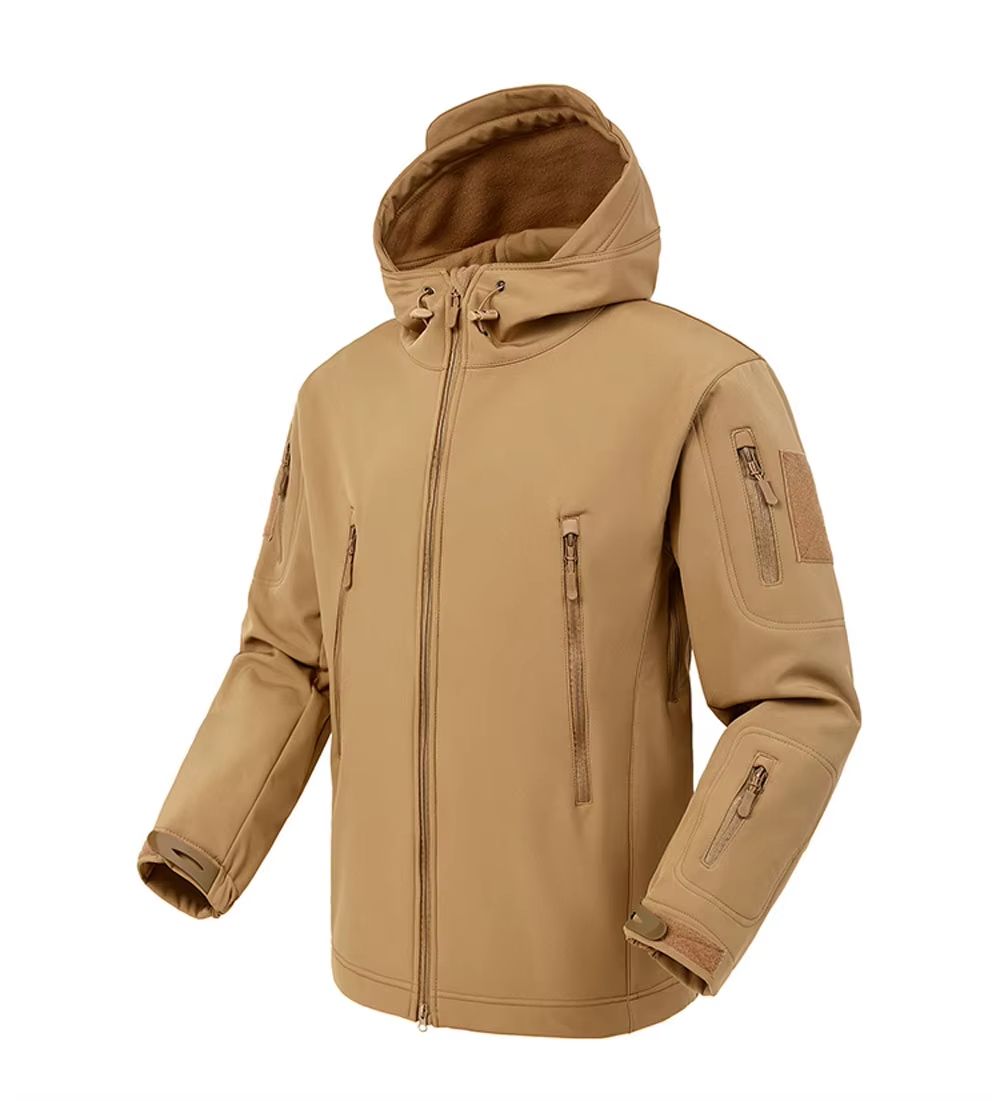 Mens Tactical Soft Shell Jacket  Military Waterproof Windproof Combat Hooded Coat 6