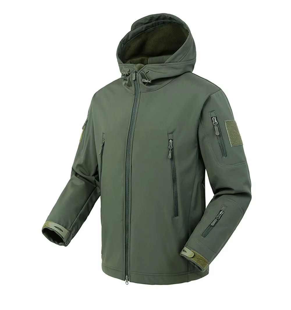 Mens Tactical Soft Shell Jacket  Military Waterproof Windproof Combat Hooded Coat 7
