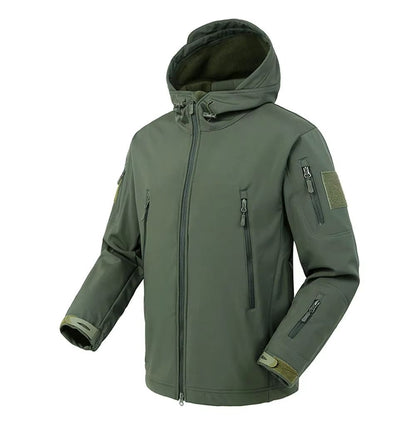 Mens Tactical Soft Shell Jacket  Military Waterproof Windproof Combat Hooded Coat 7