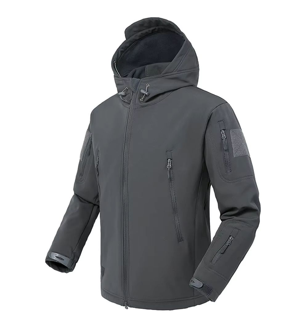 Mens Tactical Soft Shell Jacket  Military Waterproof Windproof Combat Hooded Coat 8