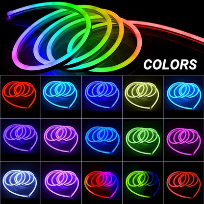 Mexllex Waterproof RGB Neon Light Strip 20M30M With App  Remote Music Sync LED Lights For Bedroom O 1