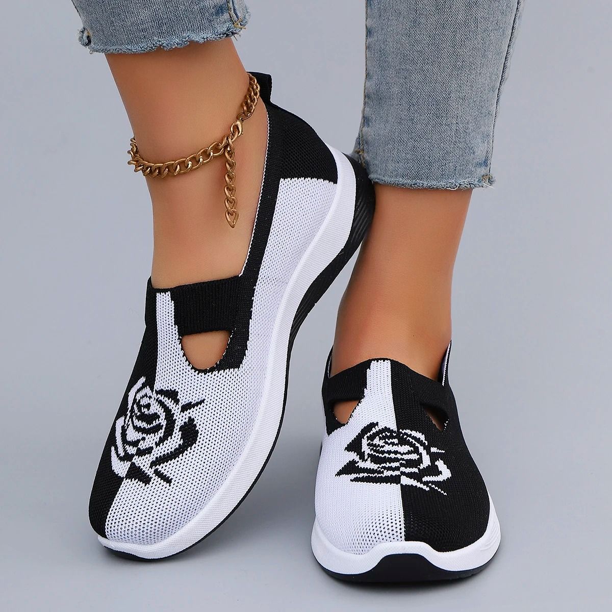Womens Summer Breathable Mesh Flat Shoes Casual Sneakers 3