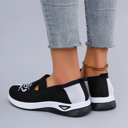 Womens Summer Breathable Mesh Flat Shoes Casual Sneakers 5