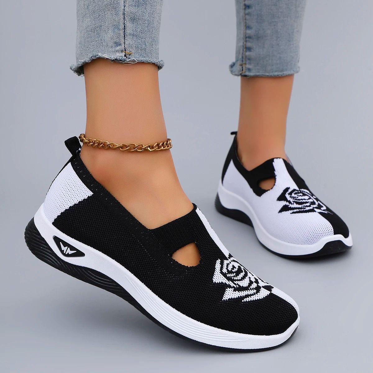 Womens Summer Breathable Mesh Flat Shoes Casual Sneakers 6