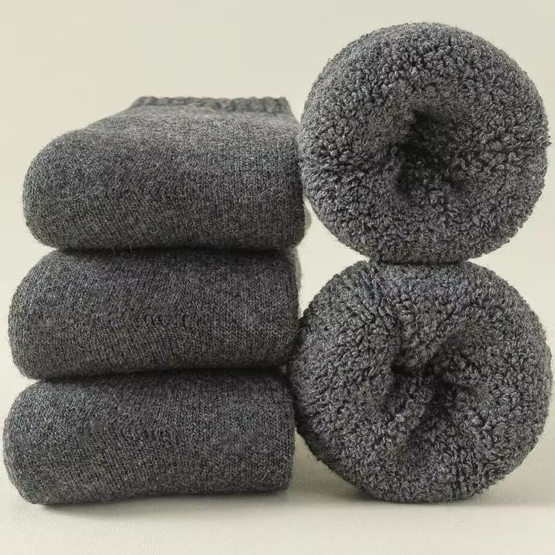 3 Pairs Thermal Wool Socks For Men And Women  Winter Cashmere Blend Thick Fleece Terry Loop Warm Sn 8