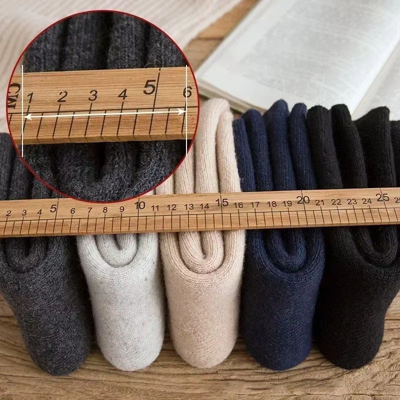 3 Pairs Thermal Wool Socks For Men And Women  Winter Cashmere Blend Thick Fleece Terry Loop Warm Sn 4